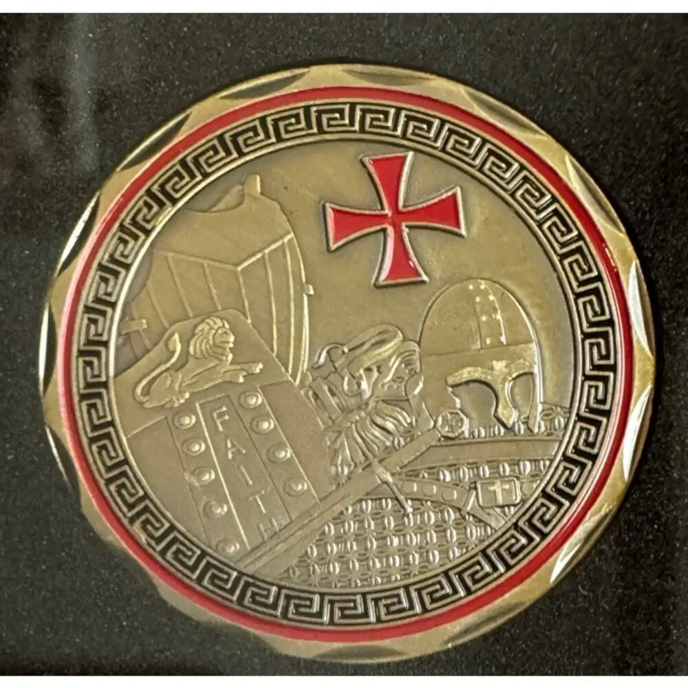Armor of God Christian Challenge Coin Handmade Capsule Display | SAME DAY SHIP